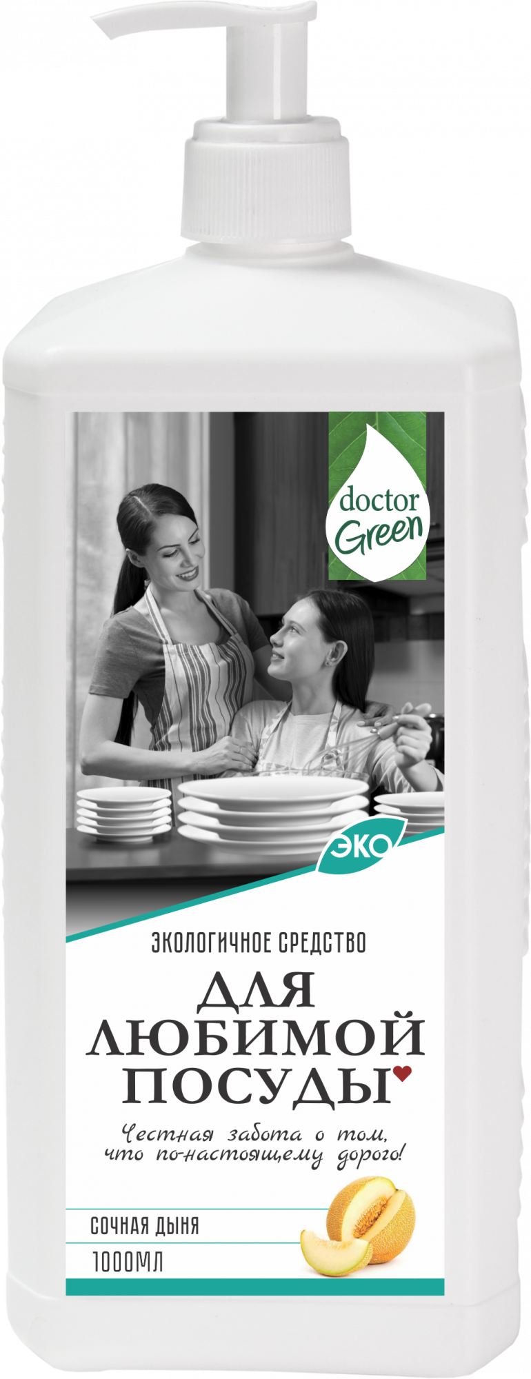 Средство для мытья посуды Doctor Green "Для любимой посуды", 1000 мл в Актобе.